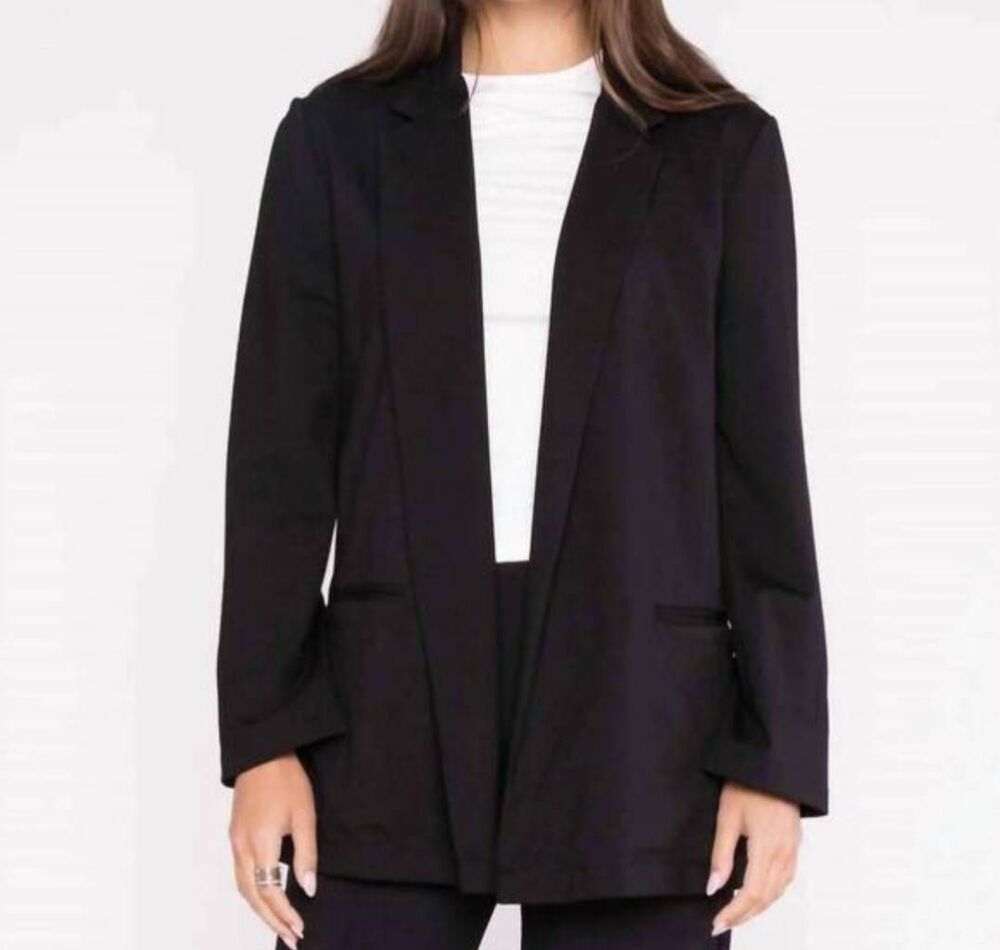 RIPLEY RADER ponte knit oversized blazer in black Sz 4 (Large)